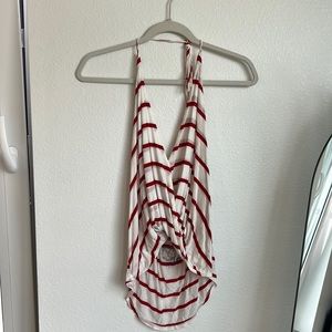 Blue life backless top